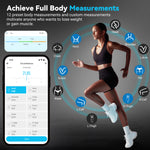 ABLEGRID Smart Body Tape Measure, Rechargeable Body Measuring Tape with APP, Accurate Retractable Digital Body Fat Measurement Device for Muscle Gain, Weight Loss, Fitness Shape, 60in/150cm, Black