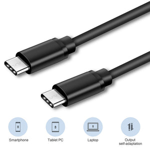Cable USB-C a USB-C AbleGrid de 1,5 m y 100 W compatible con la computadora portátil 2 en 1 Lenovo Yoga 7 14ITL5 82BH0002US
