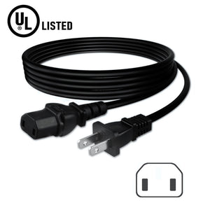 AbleGrid UL Listed 6.6ft 2-Prong Power Cord Cable Lead Compatible with Infinity ModUL Listed 6.6ftus MSW-1 powered subwoofer