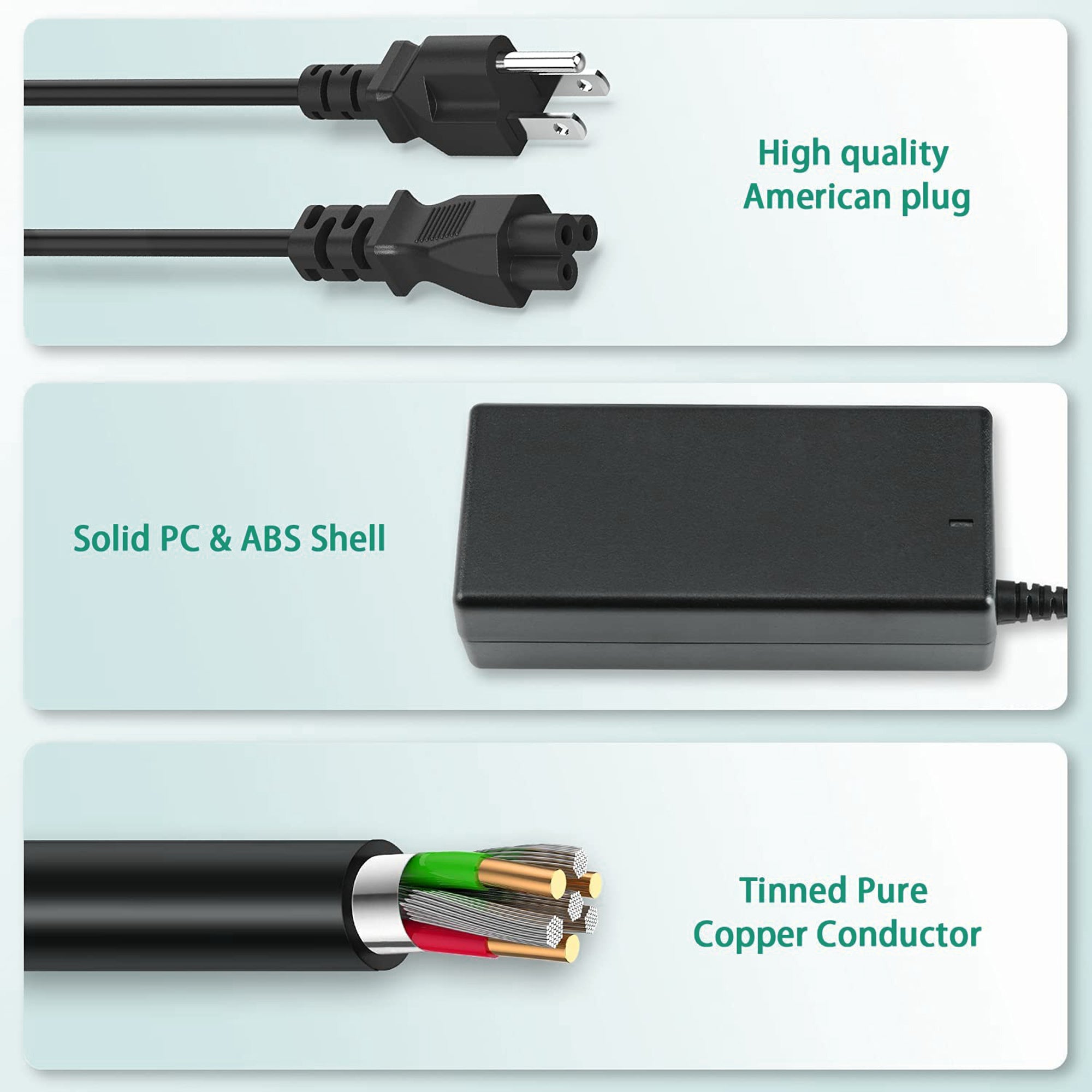 Cargador adaptador de CA AbleGrid compatible con Gateway LT2802U, LT2805U, LT4004U, LT40, MD7335u, MD7309u, 65 W