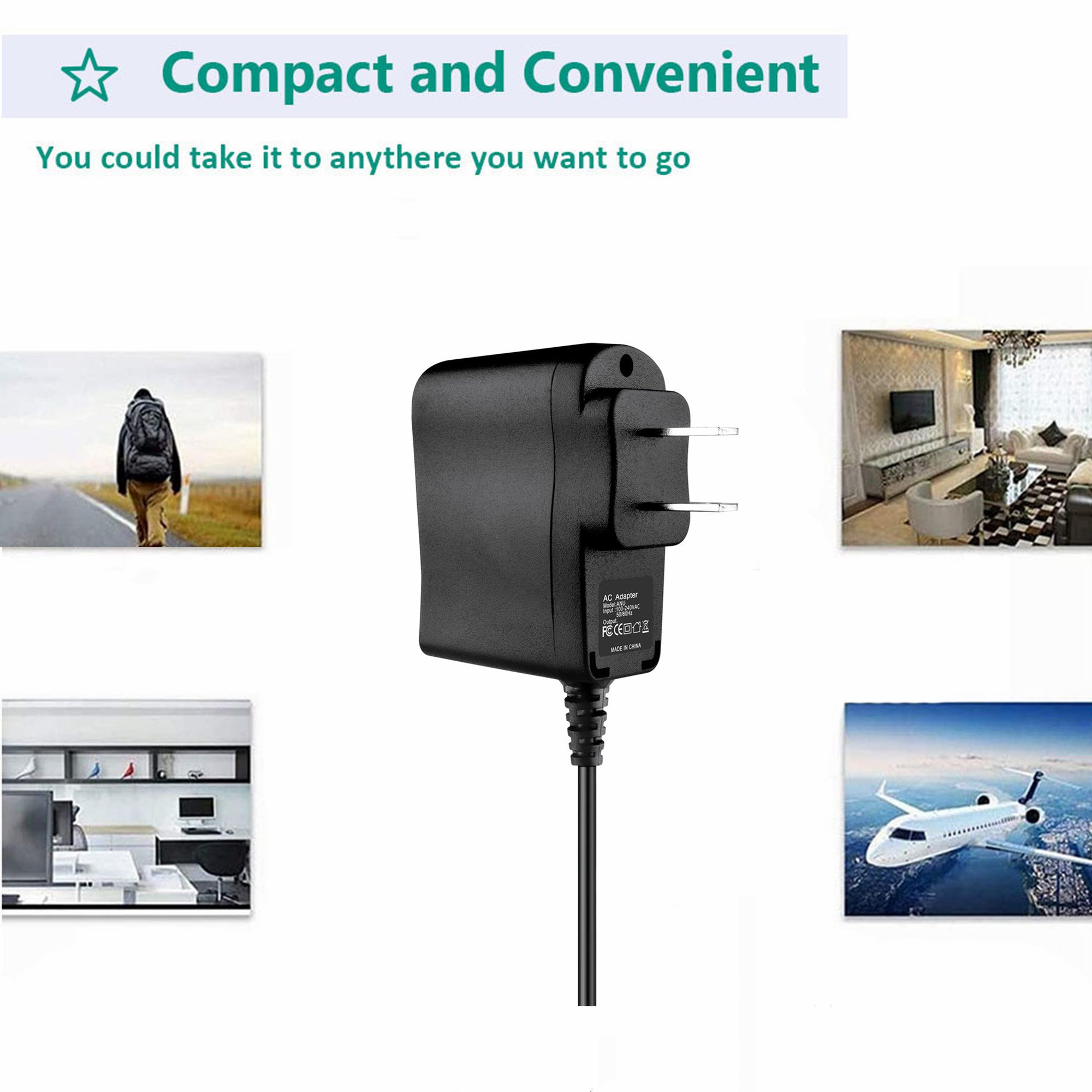 AbleGrid 5V 1A AC/DC Adapter Compatible with Roku LT 2450 2450D 2450X Digital HD Media Streamer Power